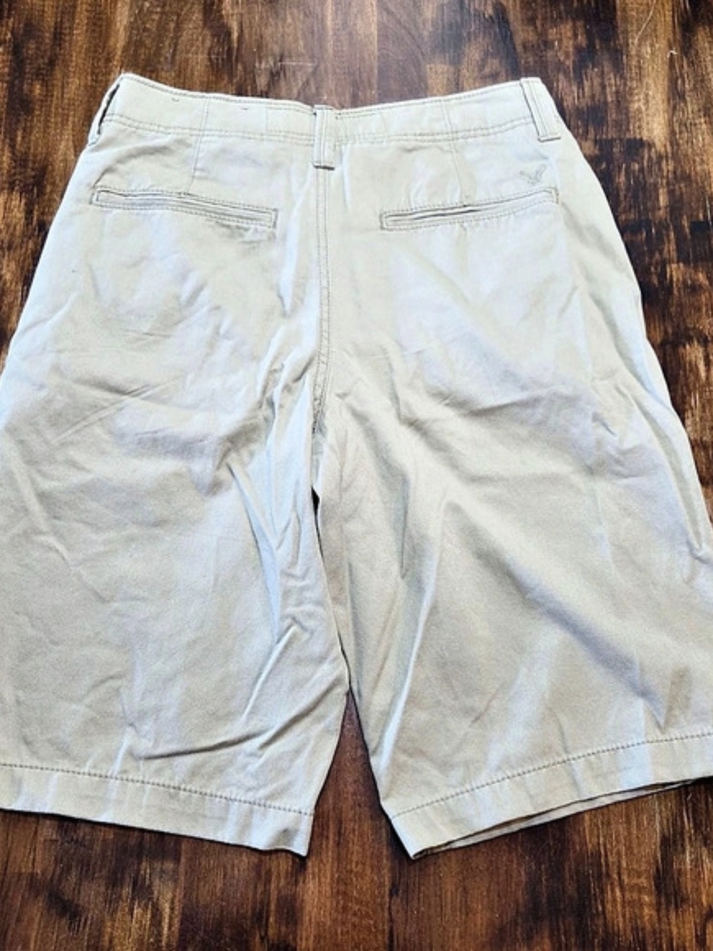 American Eagle Outfitters Longboard Cotton Flat Front Shorts in Beige Waist 28